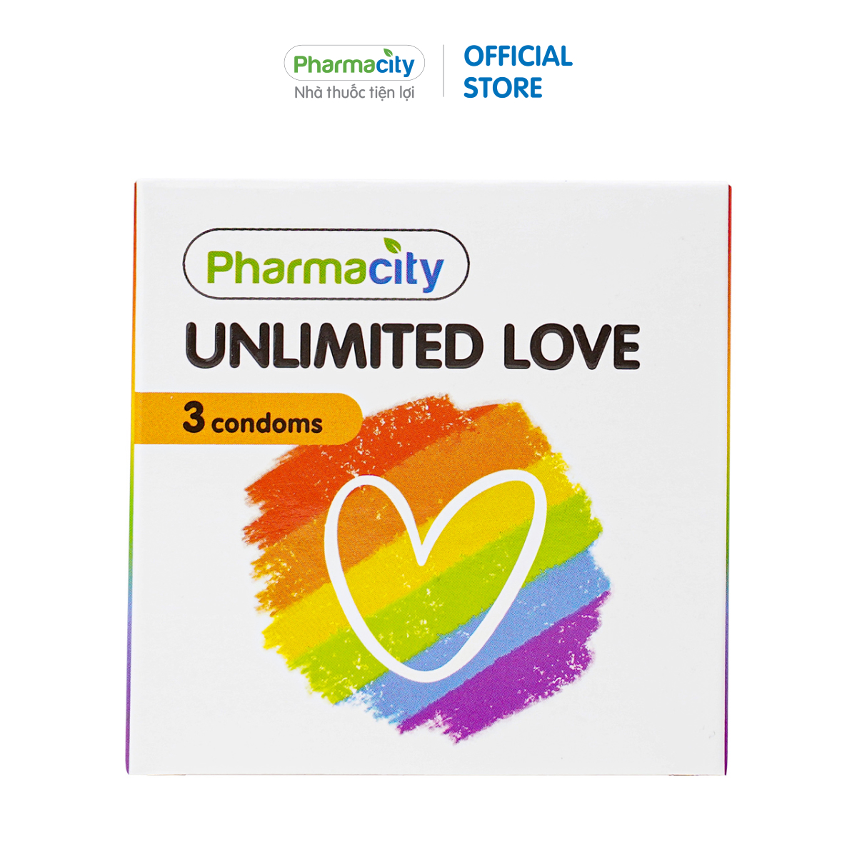 Bao cao su Pharmacity Unlimited Love (Hộp 3 cái)