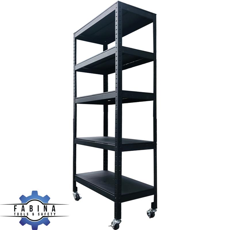 Kệ có bánh xe 5 tầng đa năng 100cm màu đen