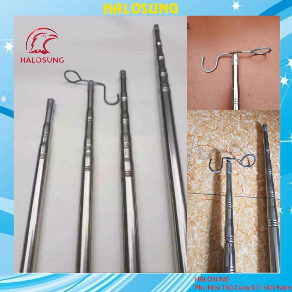 Sào inox bẫy chim, treo lồng tặng kèm móc sào Phụ kiện lồng chim Halosung PK45 - sale to