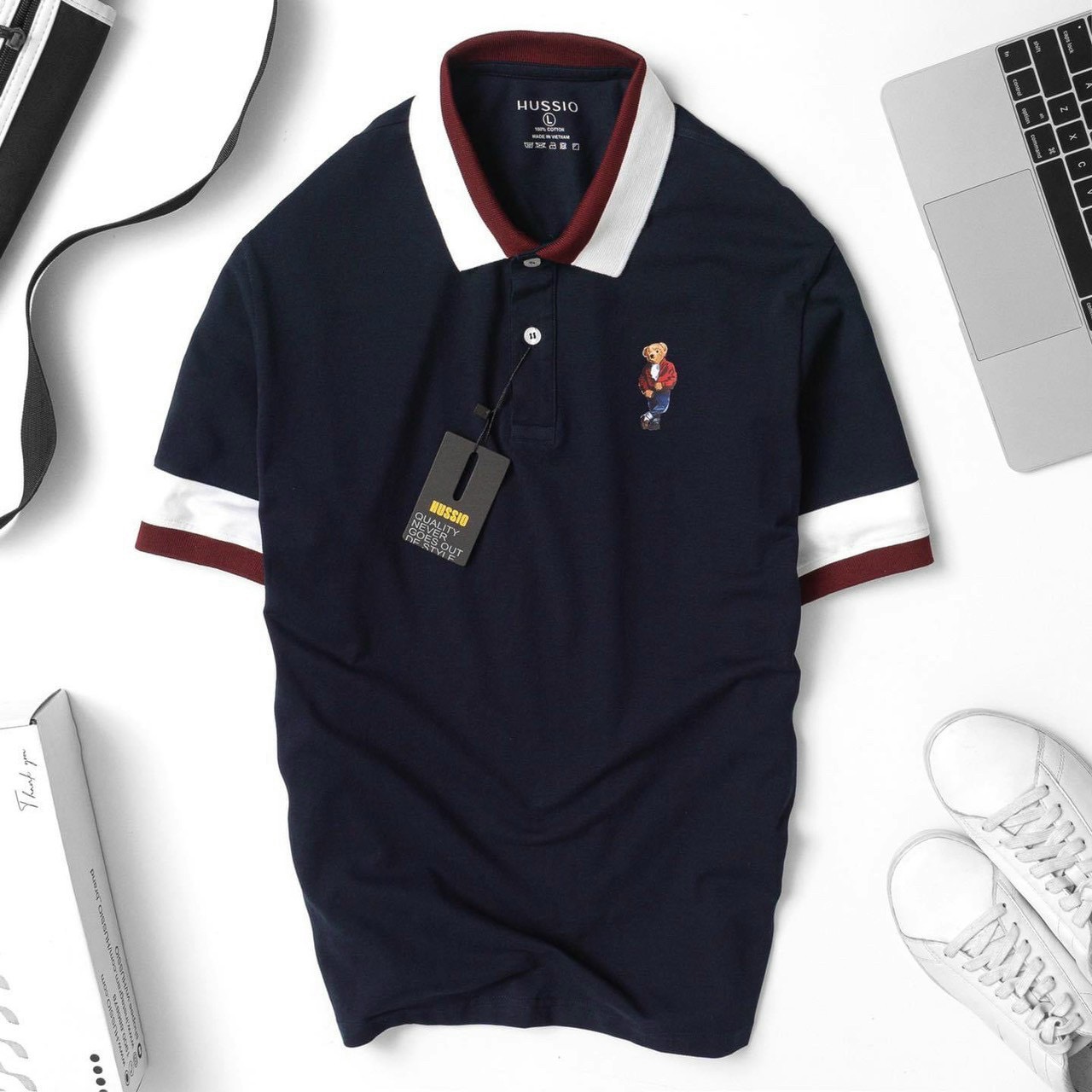 Áo Thun Polo Nam Tay Ngắn Unisex thương hiệu Chandi thiết kế cố bẻ thêu  không bong tróc khi giặt PLN1