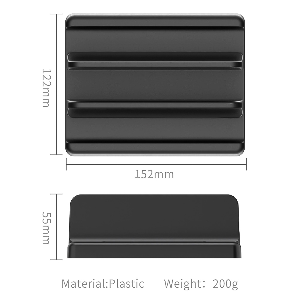 Giá đỡ Kiêm Đế Dựng Đứng Gọn Gàng Chắc Chắn Cho Laptop Macbook iPad Điều Chỉnh Được Độ Rộng Bằng Nhựa ABS