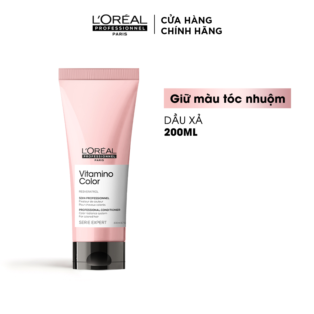 Dầu xả L'oreal Serie Expert Vitamino color conditioner chăm sóc tóc nhuộm