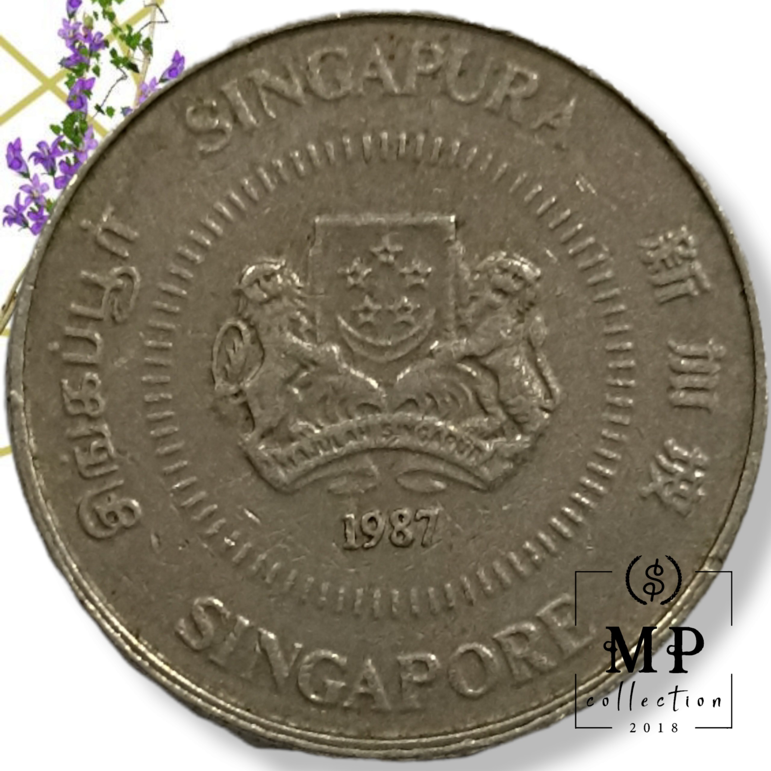 Đồng xu sưu tầm Singapore 10 cents 1992 2012