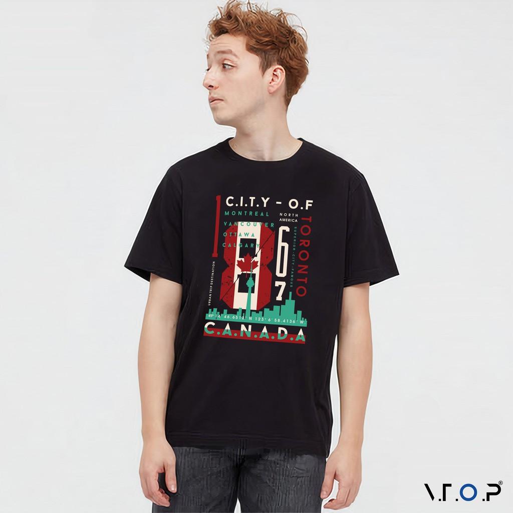 Áo thun nam nữ unisex oversize City Canada