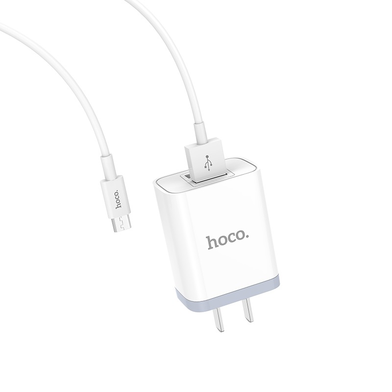 Bộ Củ Sạc Hoco C50 Micro - 2 Cổng USB - Hàng chính hãng