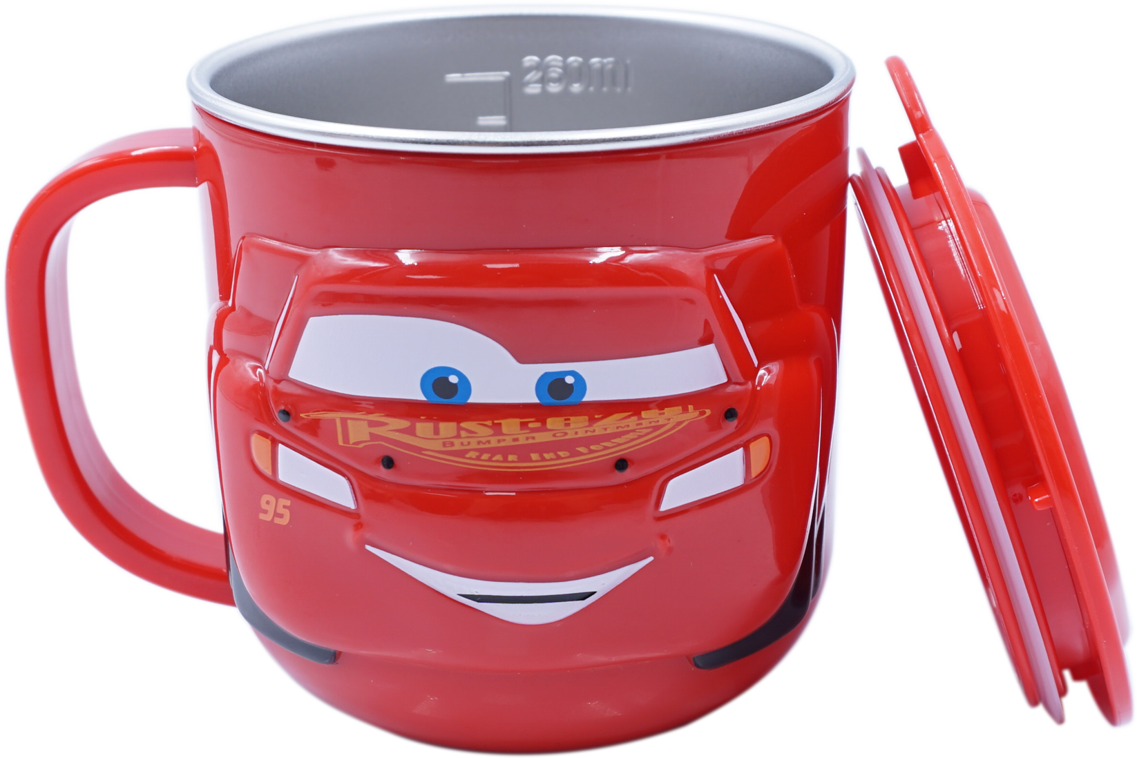 Ly giữ nhiệt Disney có nắp hình Cars nổi 3D cho bé 260ml - LYCARS