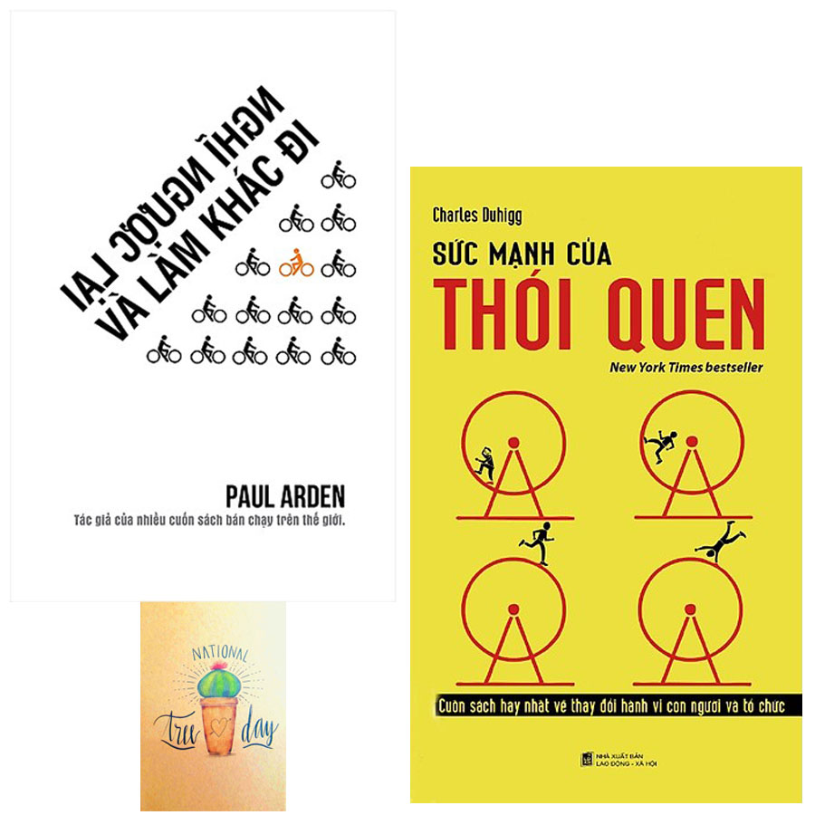 Combo Sức Mạnh Của Thói Quen và Nghĩ Ngược Lại Và Làm Khác Đi ( Tặng Kèm Sổ Tay ) - Sách kỹ năng làm việc Tác giả Paul Arden | ShopSach.com