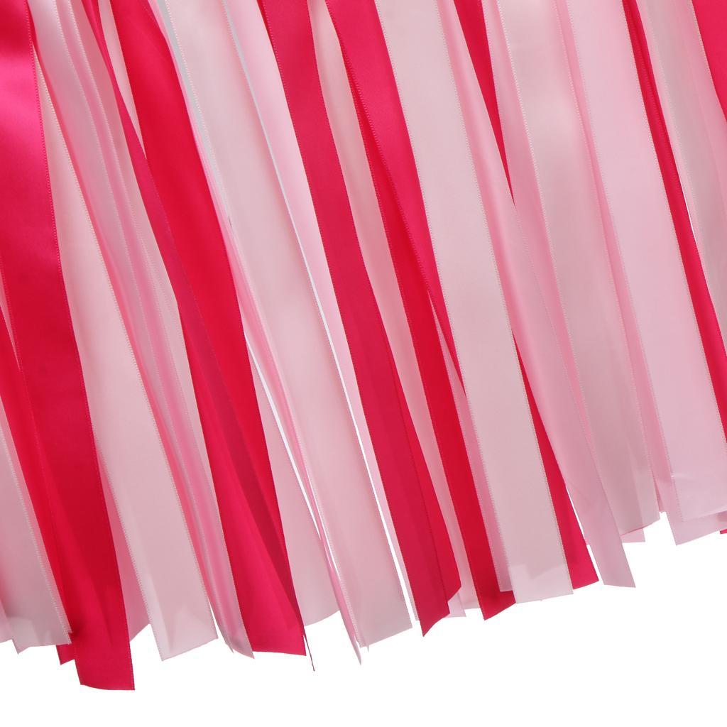 Wedding Satin Ribbon Bunting Banner Tassel Garland Wedding Decor