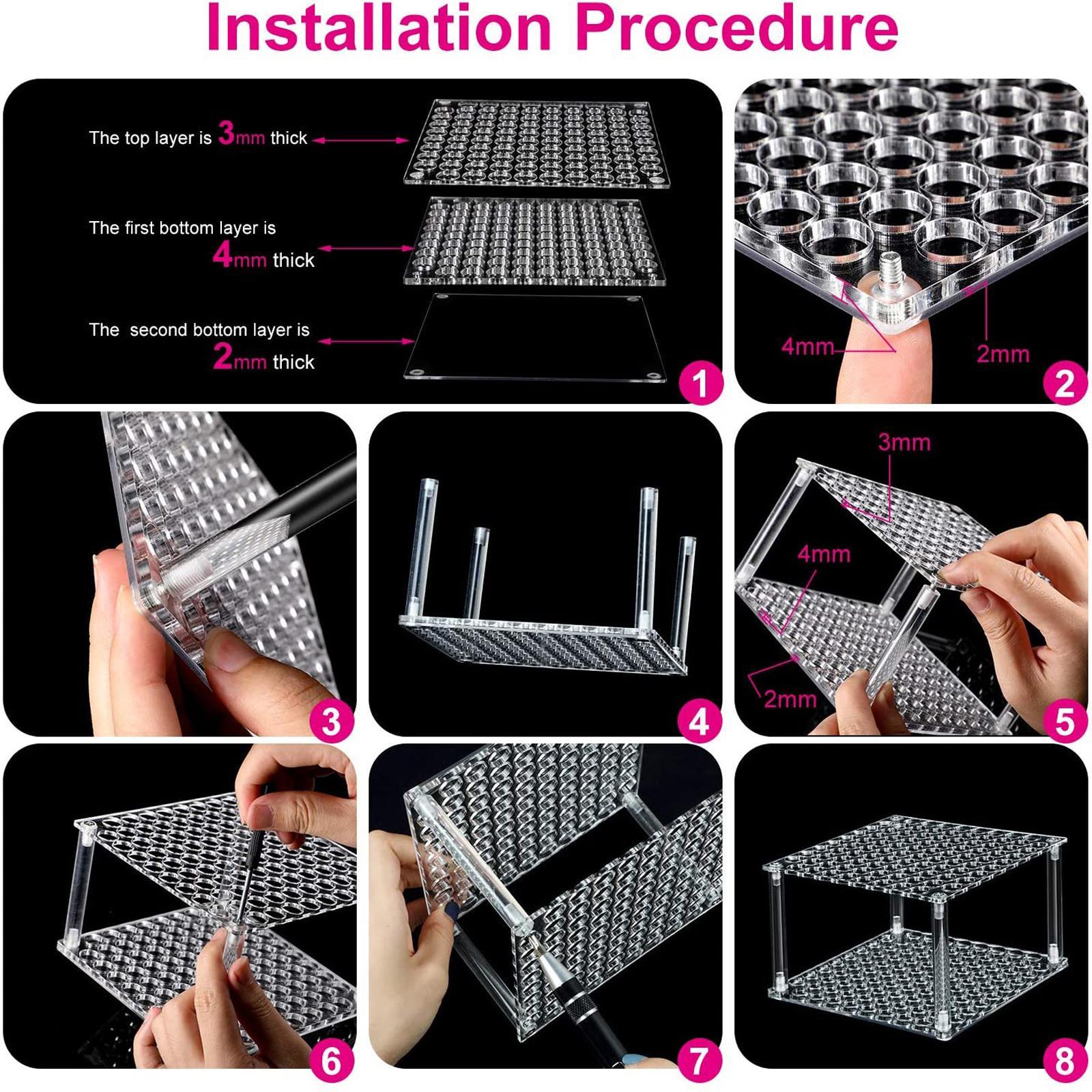 Acrylic Cosmetic Brushes Storage Organizer Rack for Makeups Cosmetic Brushs