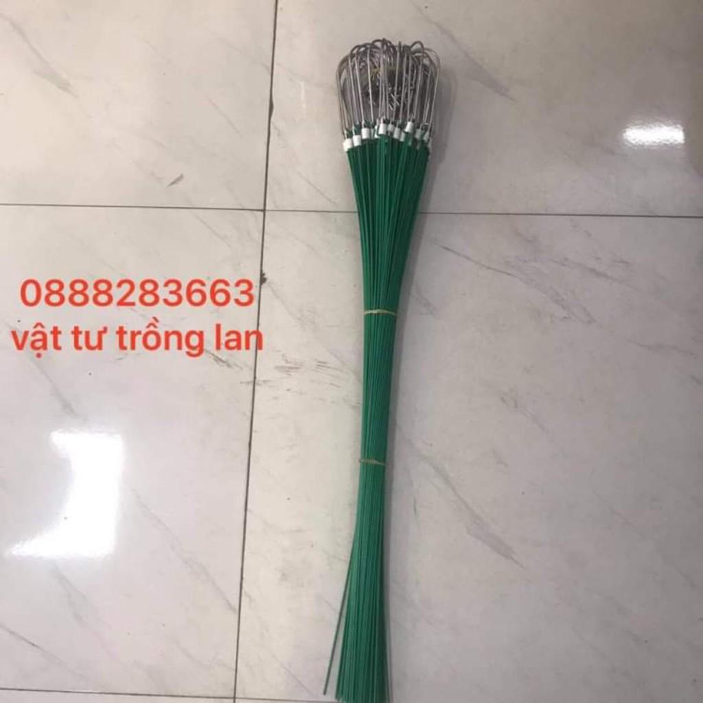 50 móc treo chậu lan bằng kẽm bọc nhựa chống rỉ dài 80cm