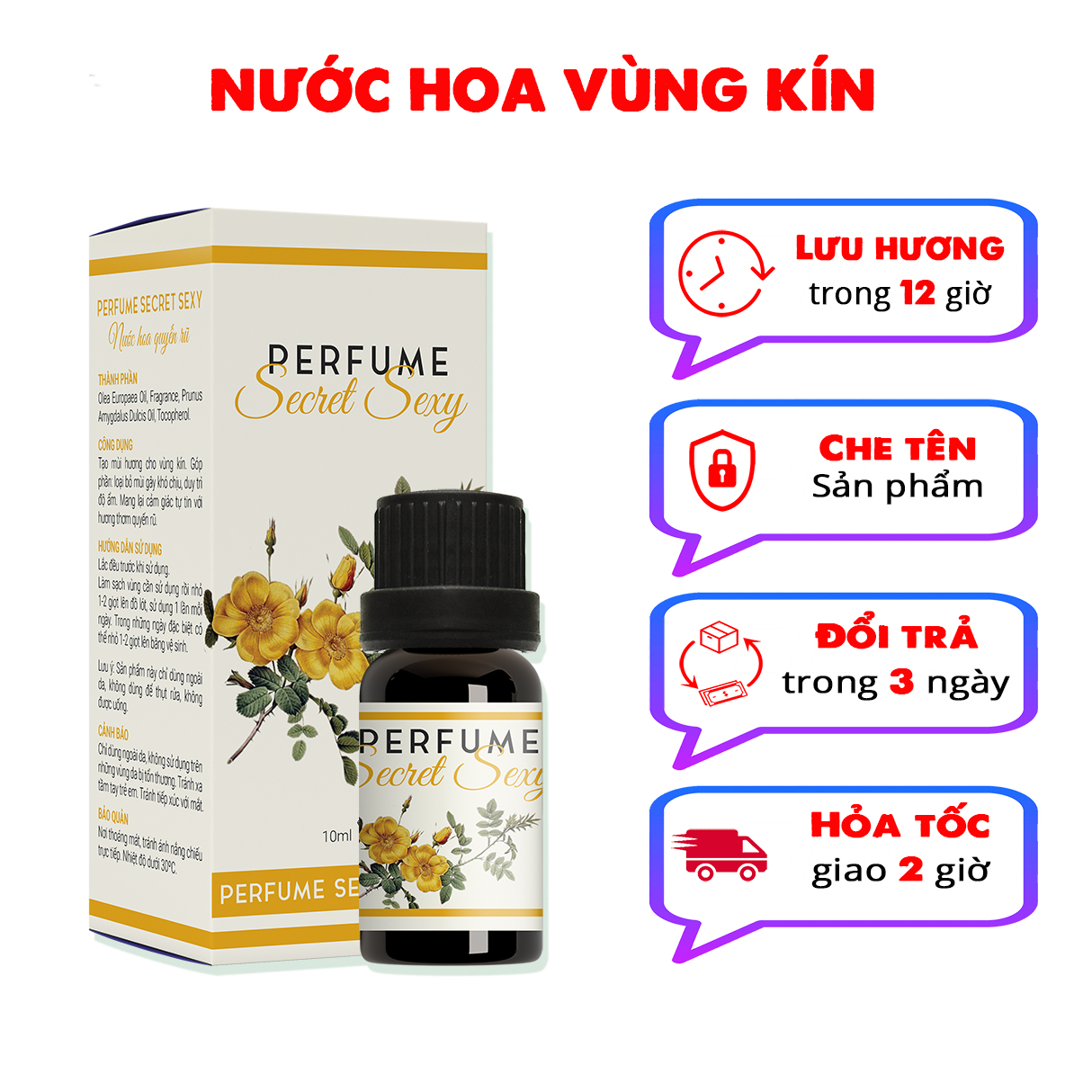 Nước hoa vùng kín LaFla  Perfume Secret Sexy LaFla 10ml