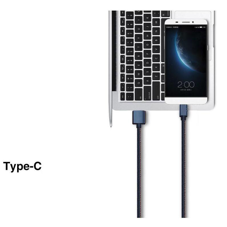 Cáp sạc Type C Jean Style hỗ trợ truyền dữ liệu và sạc siêu nhanh, Quick Charge (1M) ... Hàng hot nha mấy bồ !!!