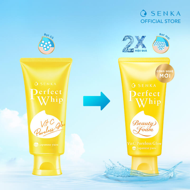 Sữa Rửa Mặt Vit C Dưỡng Sáng Mờ Thâm Senka