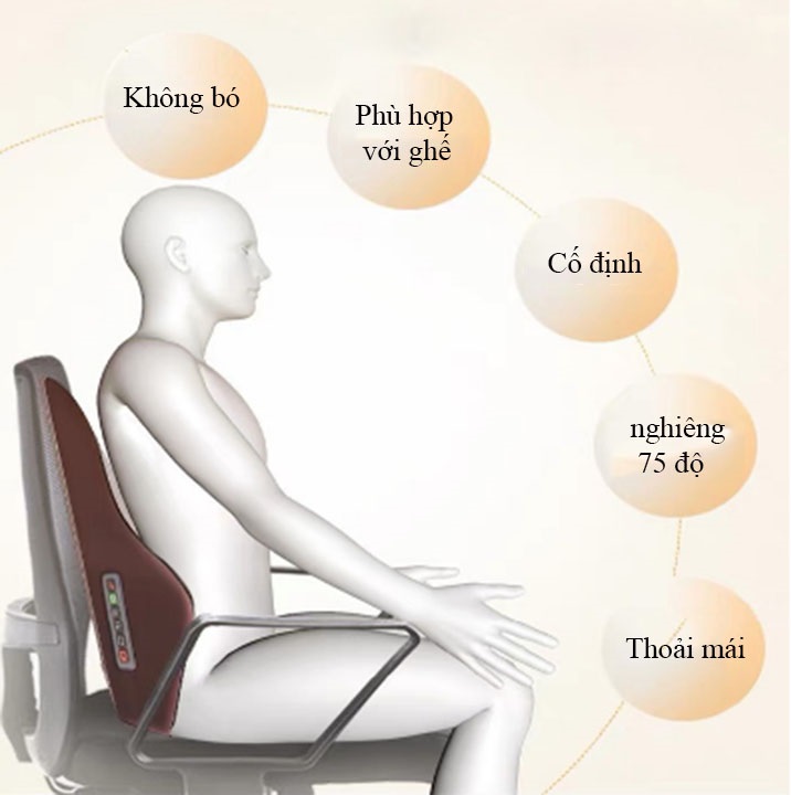 Gối Massage Hồng Ngoại 16 Bi Bản Nâng Cấp, Mát Xa Vai, Cổ, Gáy, Cột Sống Lưng Đa Năng - Pin Sạc An Toàn + Bọc Da Cao Cấp