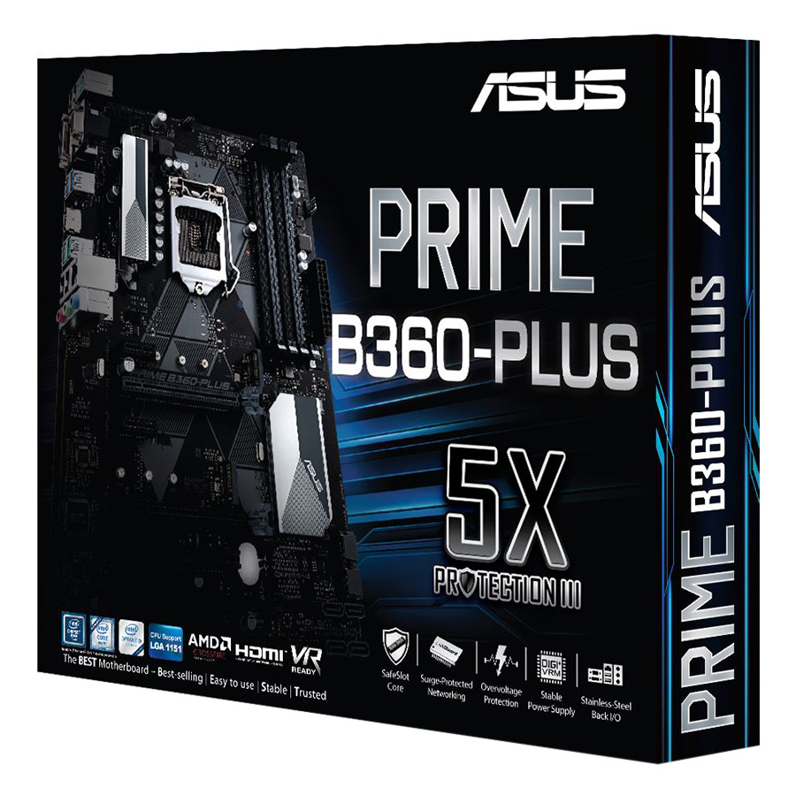 Bo Mạch Chủ Mainboard Asus PRIME B360-PLUS - Hàng Chính Hãng