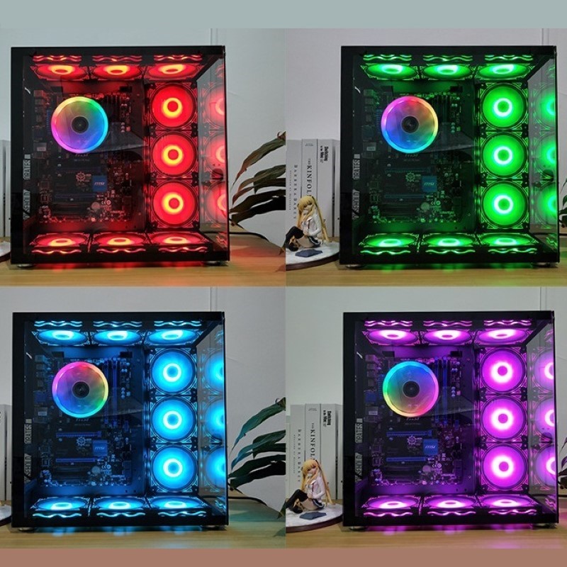 Quạt Led RGB Coolmoon Wave 12cm cho máy tính - hàng nhập khẩu