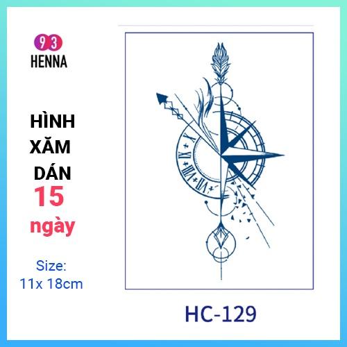 Hình Xăm Dán Tạm Thời Thảo Dược 15 Ngày mã HC129