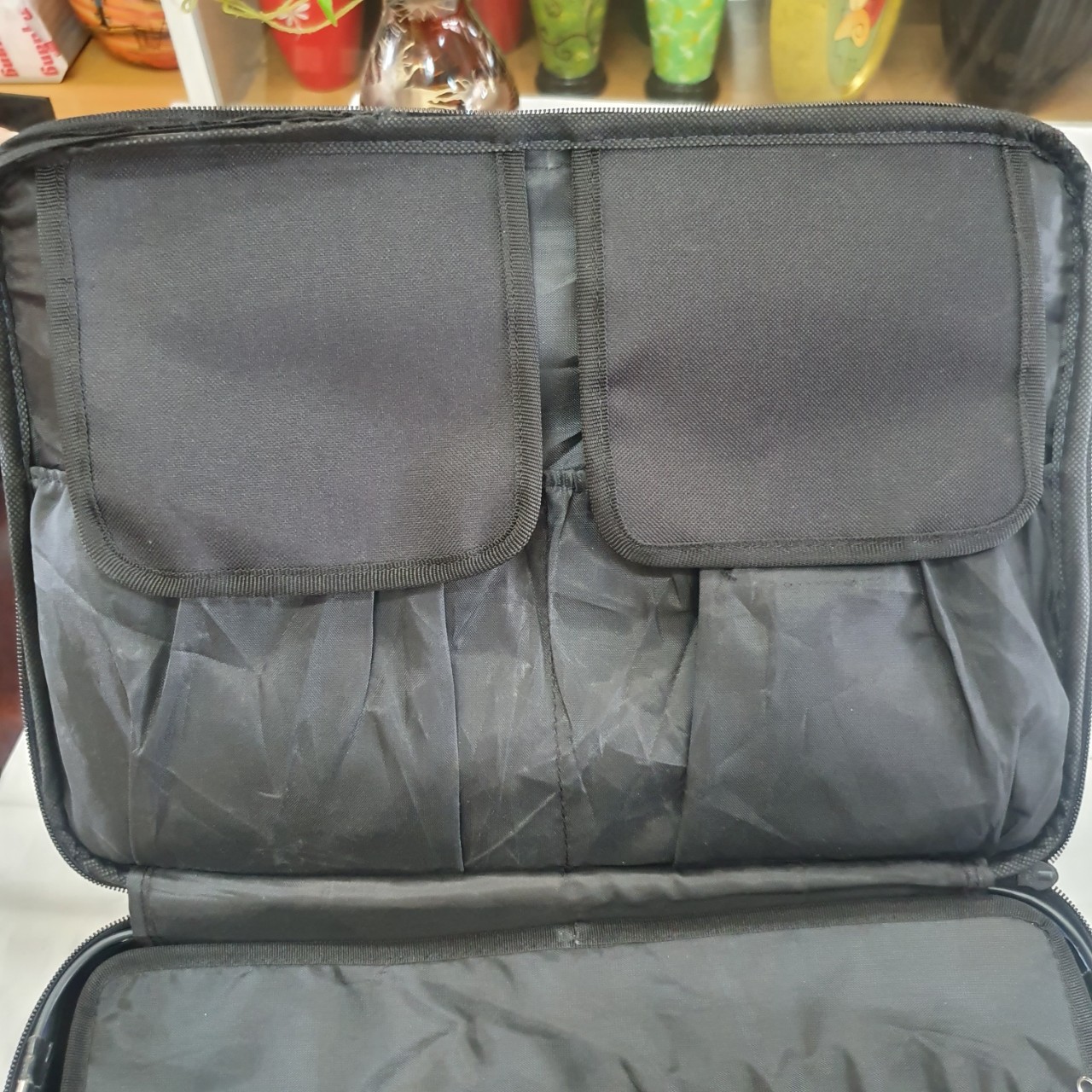 Túi đựng mỹ phẩm, đồ trang điểm có quai xách, mang đi làm, du lịch size 40x30x14 cm
