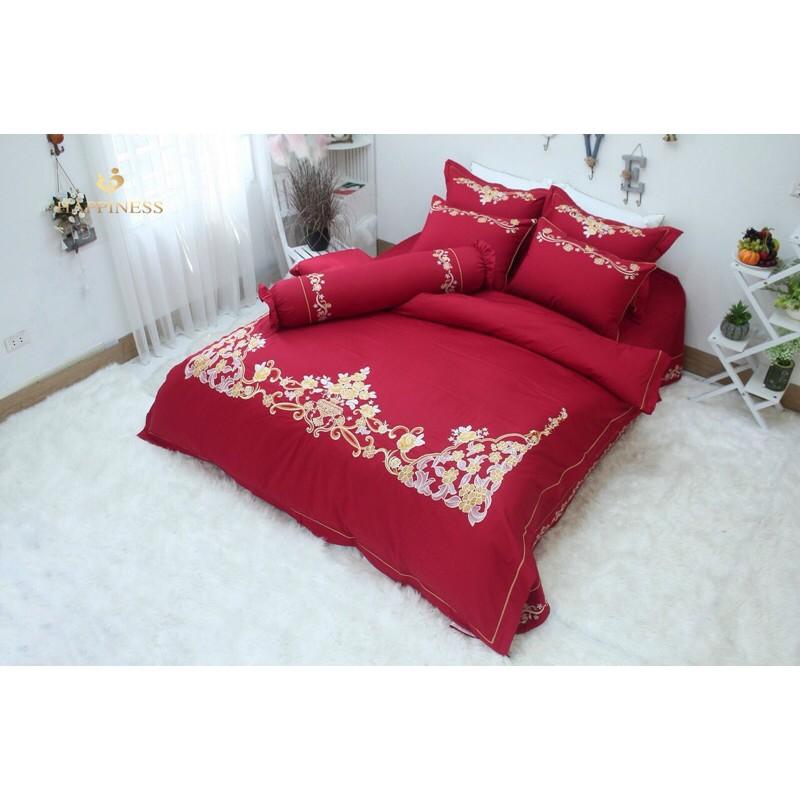 Bộ chăn ga gối trần bông Hapiness 7 món