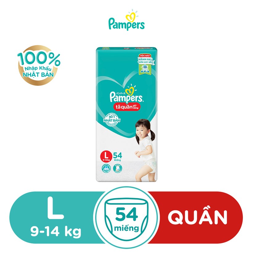 Tã/Bỉm Quần PAMPERS Giữ Dáng Mới Gói Đại M60/L54/XL48/XXL44