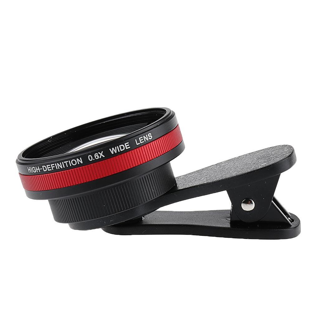 Optical Glass No Distortion 0.6X Wide-angle Lens Clip-on Phone