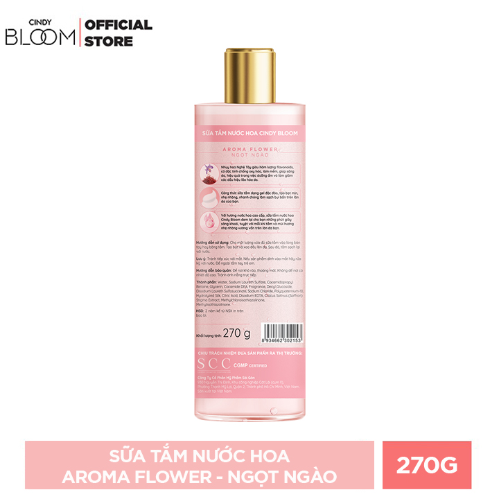 Sữa Tắm Nước Hoa Cindy Bloom Aroma Flower - Ngọt Ngào 270g