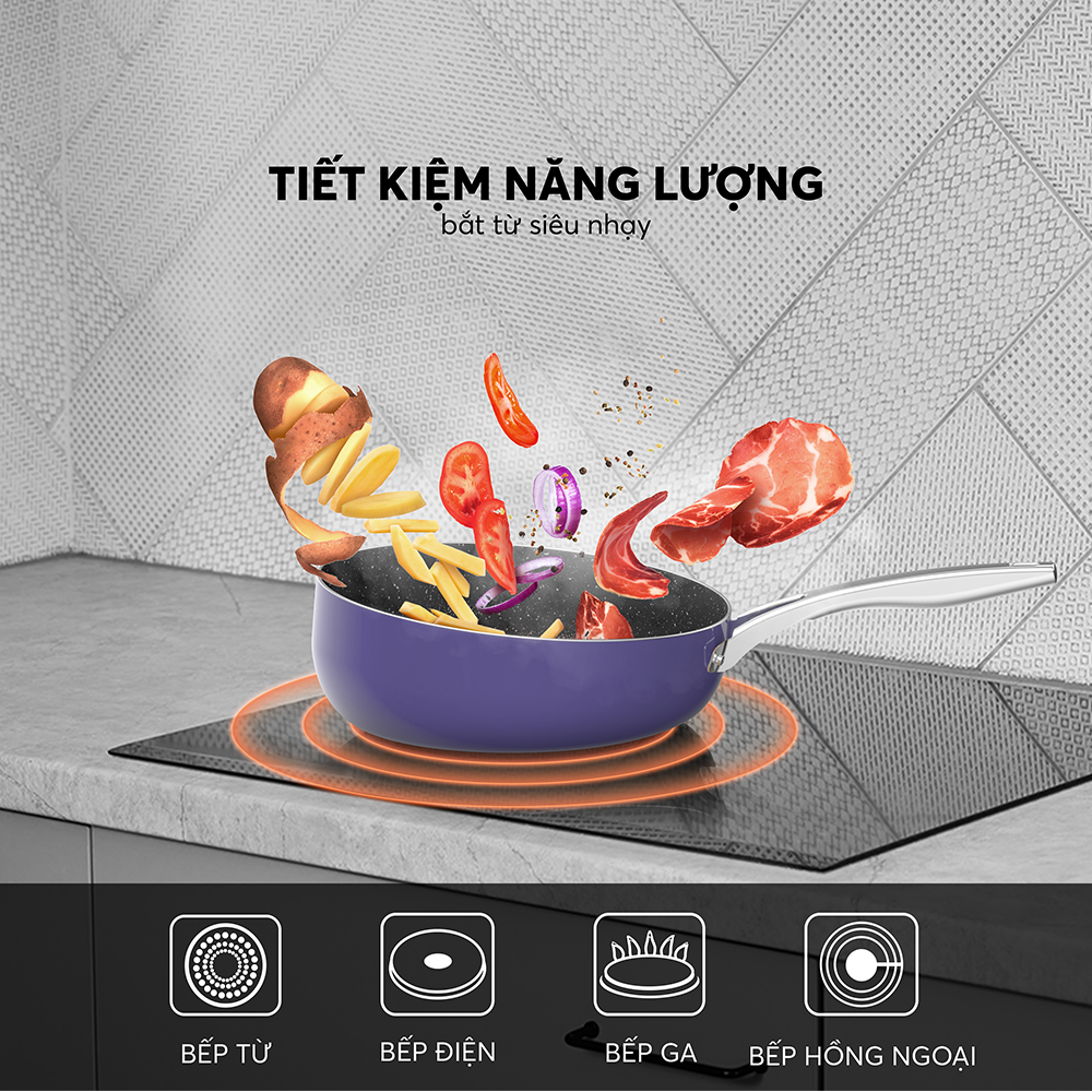Chảo chống dính Full induction Elmich Hera EL8248 size 28cm
