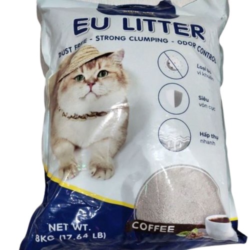 Cát Vệ Sinh Cho Mèo EU Litter 8KG Khử Mùi Mạnh Mẽ, Siêu Tiết Kiệm Siêu Vón Cục Siêu Ít Bụi