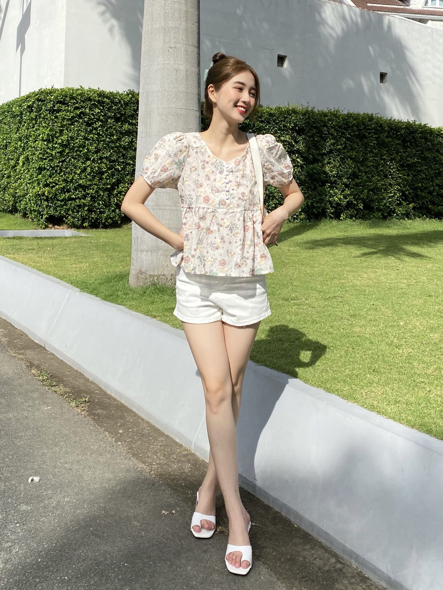 Áo Babydoll form ngắn croptop cho nữ| Ann Bazik