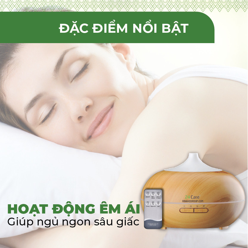 Máy khuếch tán Tinh Dầu 24Care Bí Ngô Vàng Ultrasonic 500ml, Tặng 3 Chai Tinh dầu Sả Chanh + Bạc Hà + Oải Hương 24Care 10ml | Xông Phòng | Kèm Remote Điều Khiển |Công nghệ siêu âm tiên tiến.