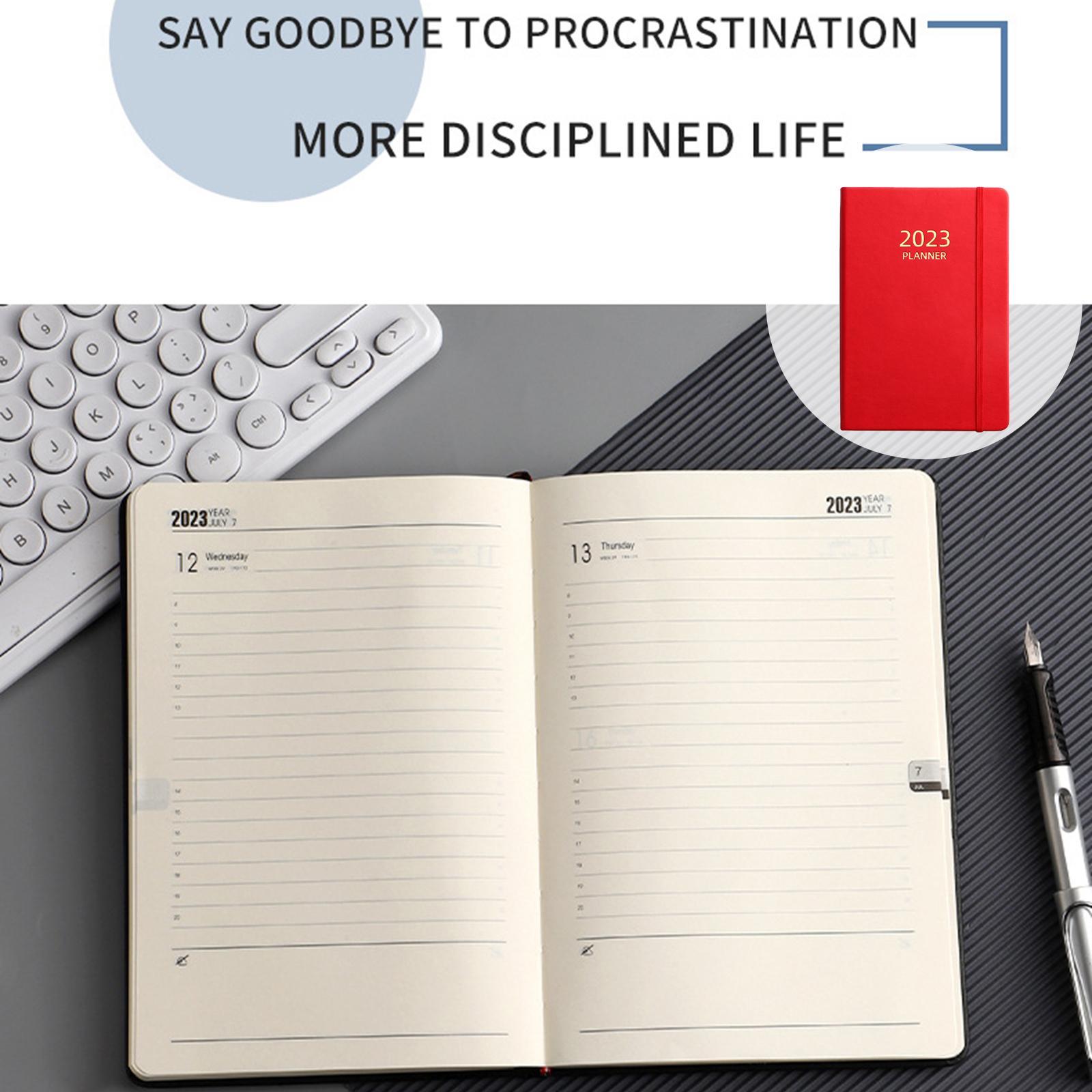 2023 Weekly Planner, Daily Writing Journal 180 Sheets 360 Pages Goal Habit Schedule Monthly Calendar Planner A5 Diary Notebook, for Supplies
