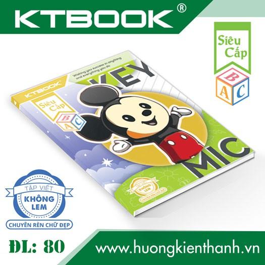 Gói 5 cuốn Tập Học Sinh Cao Cấp Siêu Cấp KTBOOK giấy trắng không lem ĐL 80 gsm - 200 trang