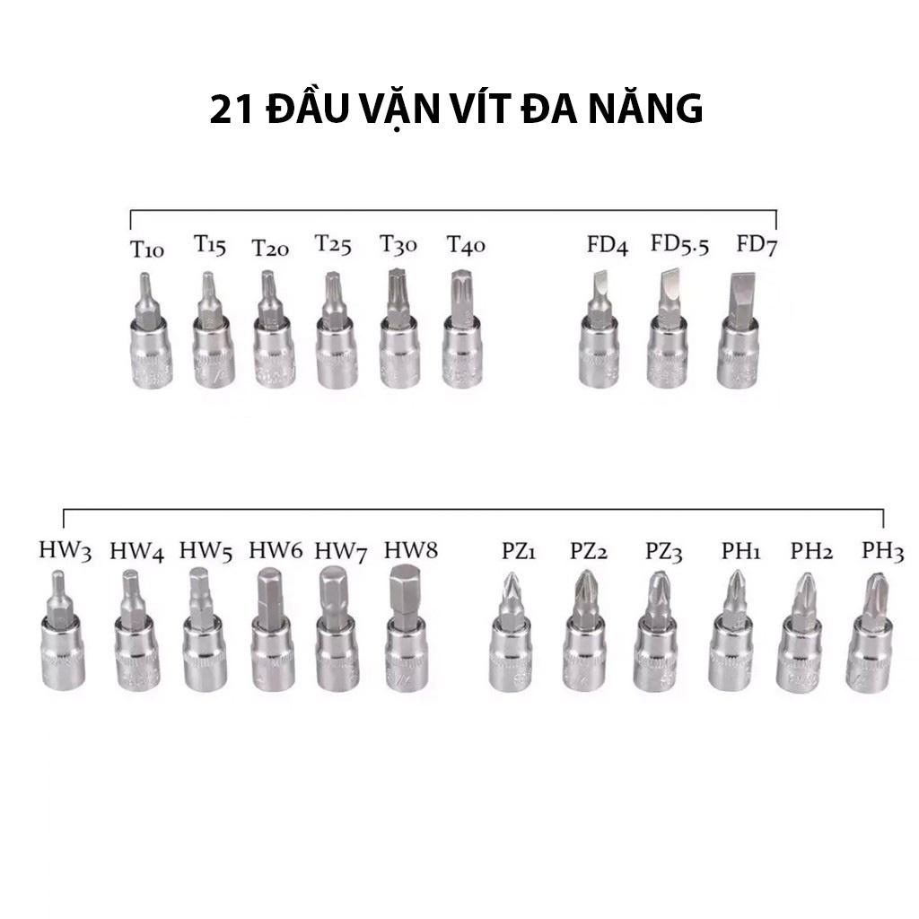 Ảnh Thật Bộ Đồ Nghề Sửa Chữa Xe Hơi Xe Máy 46 Món - Bộ Dụng Cụ Tuýp Khẩu Đa Năng 46 Chi Tiết Mở Ốc Vít Bulong Tiện Dụng