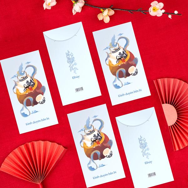 Bộ 5 Bao Lì Xì Ngũ Hành Nghinh Xuân - Thủy - Sdstationery