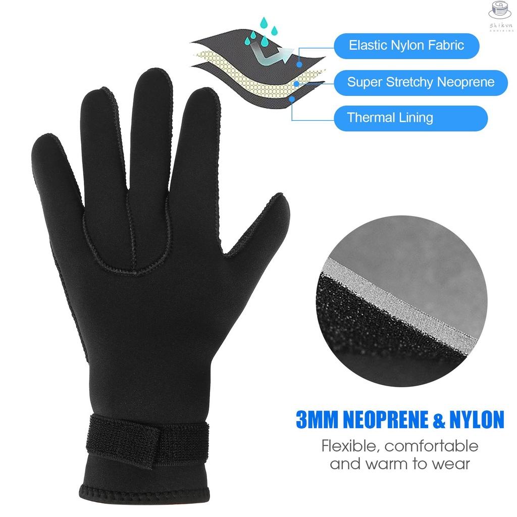 3mm Neoprene Diving Gloves Women Men Anti-slip Snorkeling Gloves for Snorkeling Swimming Surfing Sailing Kayaking