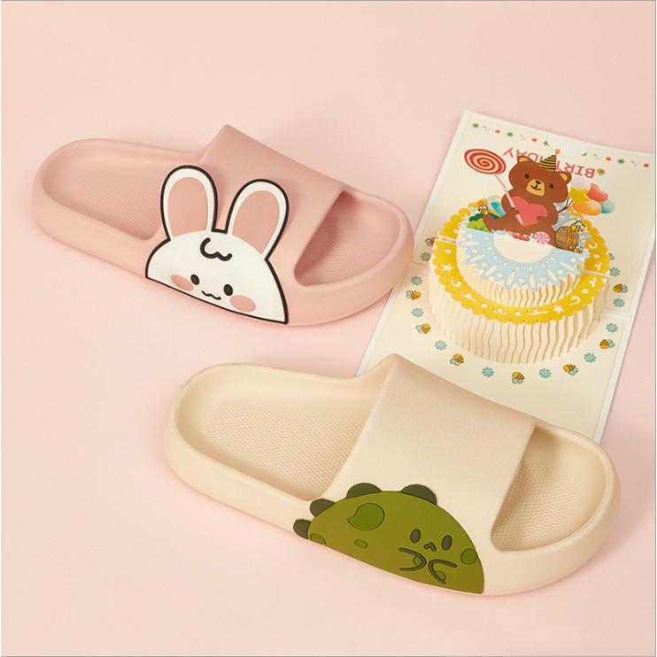 Dép bánh mì ullzang thỏ brown siêu nhẹ 2021