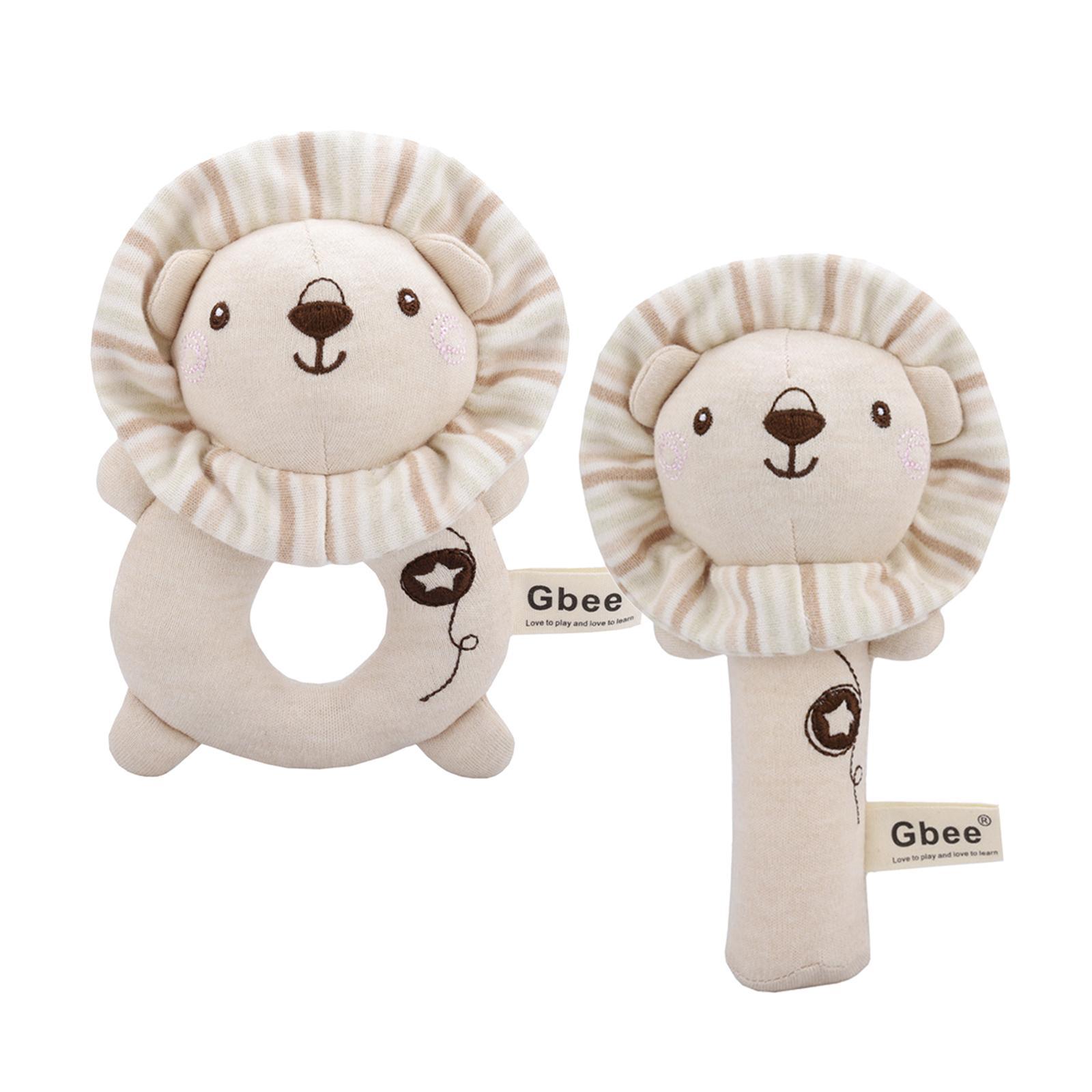 2x Cute Baby Rattle Toys Stuffed Educational Toys Hand Grip Toys