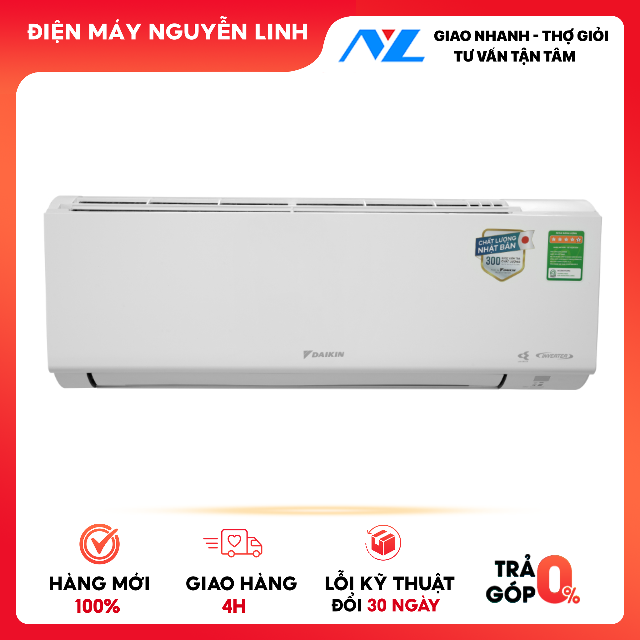 Máy lạnh Daikin Inverter 1 HP FTKF25XVMV - Chỉ giao HCM