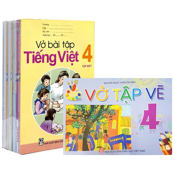 Sách Giáo Khoa Bộ Lớp 4 - Sách Bài Tập + Vở Tập Vẽ (Bộ 12 Cuốn)