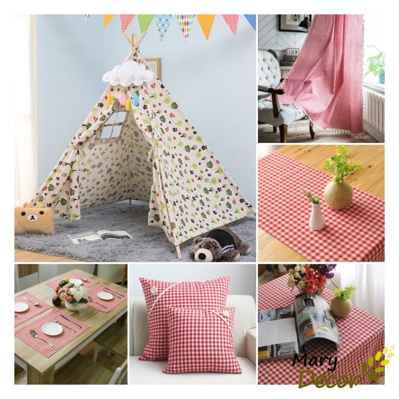 Vải canvas bố décor linen hoa may rèm vintage và khăn trải bàn nguyên khổ to (đơn vị: mét