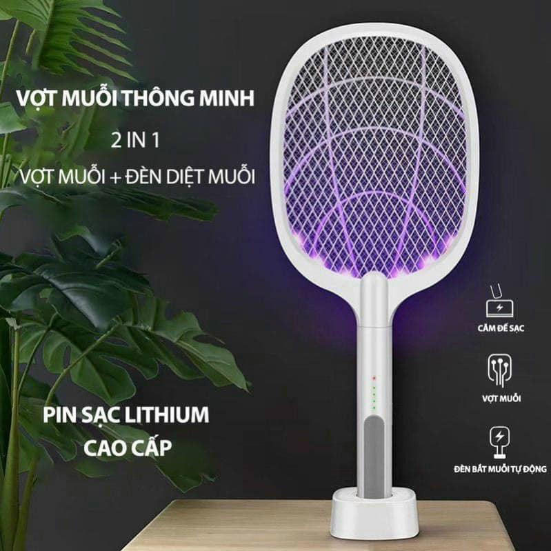 VỢT MUỖI THÔNG MINH GẤP GỌN TÍCH HỢP ĐÈN NGỦ 3 IN 1