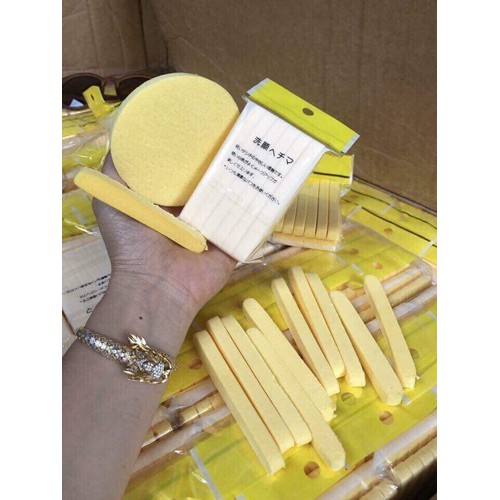 Miếng rửa mặt bông mút dạng nén túit 6 tấm