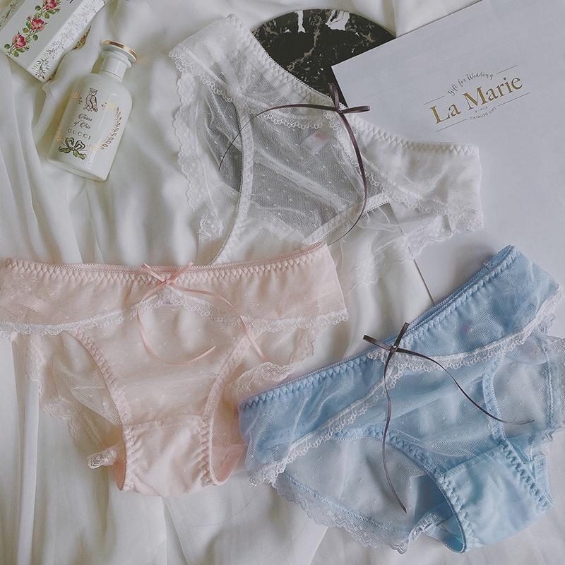Quần lót Lolita chất ren cotton nhẹ nhàng ngọt ngào IDOLLY KZ072