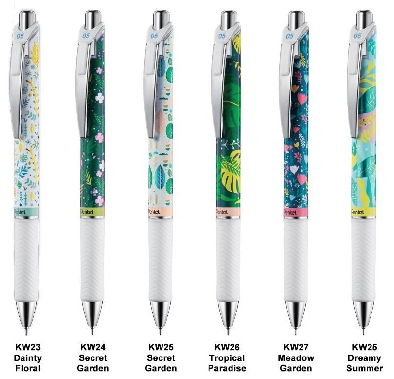 Combo 6 bút gel Pentel EnerGel Kawaii - Florals Version 2020 (Phiên bản 2020)