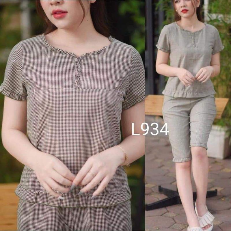 Đồ bộ mặc nhà cổ v 4 màu ảnh thật
