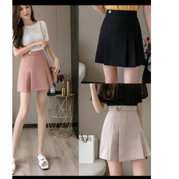 Chân váy xếp ly đối xứng có quần trong C005