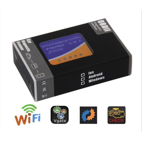 Thiết bị quét xóa lỗi cá vàng check engine, scan lỗi ô tô OBD kết nối WIFI APP - Home and Garden