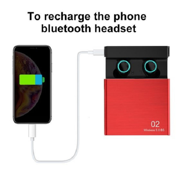 Tai Nghe Bluetooth Không Dây Âm Thanh Nổi Hi-Fi Iskil BS02 Bluetooth 5.0 Cao Cấp, Khử Tiếng Ồn Cảm Ứng Vân Tay Tích Hợp Hộp Sạc 3400 mAh Màu Đen