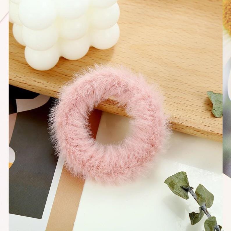 Dây buộc tóc - Cột tóc scrunchies bông dễ thương nhiều màu C10