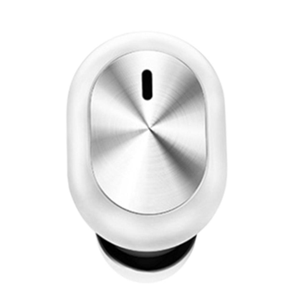 Single Bluetooth 5.0 Earbud Wireless Earphone Headset Headphone with Mic White
